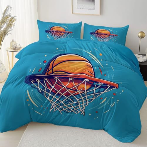Blau Reversibel Bettbezug Nicht Leicht Verblassen Pflegeleicht, Cartoon Basketball Ballrahmen Mikrofaser Bettbezug Mit Reißverschluss Weich Bügelfrei, 135 x 200 cm Bettwäsche Set Dauerhaft Blau Reversibel Bettbezug Nicht Leicht Verblassen Pflegeleicht, Cartoon Basketball Ballrahmen Mikrofaser Bettbezug Mit Reißverschluss Weich Bügelfrei, 135 x 200 cm Bettwäsche Set Dauerhaft von Allgemein