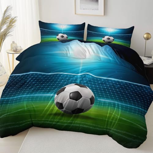 Dunkel Doppelseitig Bettbezug Pflegeleicht Atmungsaktiv, Abstrakt Fußball Gras Thema Bettwäsche für Jugendliche Erwachsene, 135 x 200 cm Bettbezug Mit Reißverschluss Einfaches Be- und Entladen Dunkel Doppelseitig Bettbezug Pflegeleicht Atmungsaktiv, Abstrakt Fußball Gras Thema Bettwäsche für Jugendliche Erwachsene, 135 x 200 cm Bettbezug Mit Reißverschluss Einfaches Be- und Entladen von Allgemein