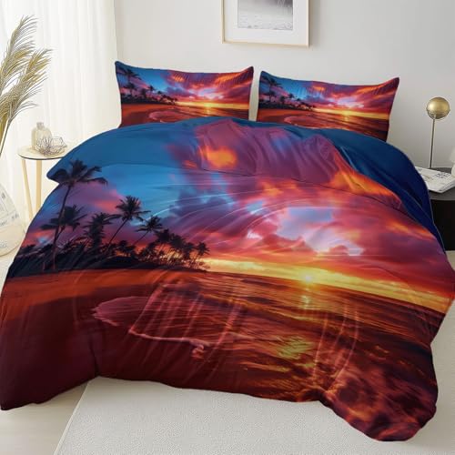 Dunkelblau Doppelseitig Bettbezug Pflegeleicht Atmungsaktiv, Landschaft Strand Sonnenuntergang Thema Bettwäsche für Jugendliche, 240 x 220 cm Bettbezug Mit Reißverschluss Einfaches Be- und Entladen Dunkelblau Doppelseitig Bettbezug Pflegeleicht Atmungsaktiv, Landschaft Strand Sonnenuntergang Thema Bettwäsche für Jugendliche, 240 x 220 cm Bettbezug Mit Reißverschluss Einfaches Be- und Entladen von Allgemein