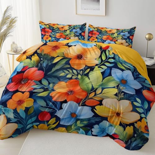 Gelb Doppelseitig Bettbezug Pflegeleicht Atmungsaktiv, Vintage Aquarell Blumen Thema Bettwäsche für Jugendliche Erwachsene, 135 x 200 cm Bettbezug Mit Reißverschluss Einfaches Be- und Entladen Gelb Doppelseitig Bettbezug Pflegeleicht Atmungsaktiv, Vintage Aquarell Blumen Thema Bettwäsche für Jugendliche Erwachsene, 135 x 200 cm Bettbezug Mit Reißverschluss Einfaches Be- und Entladen von Allgemein