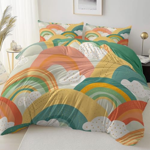 Grün Doppelseitig Bettbezug Pflegeleicht Atmungsaktiv, Cartoon Linien Regenbogen Thema Bettwäsche für Jugendliche Erwachsene, 135 x 200 cm Bettbezug Mit Reißverschluss Einfaches Be- und Entladen Grün Doppelseitig Bettbezug Pflegeleicht Atmungsaktiv, Cartoon Linien Regenbogen Thema Bettwäsche für Jugendliche Erwachsene, 135 x 200 cm Bettbezug Mit Reißverschluss Einfaches Be- und Entladen von Allgemein