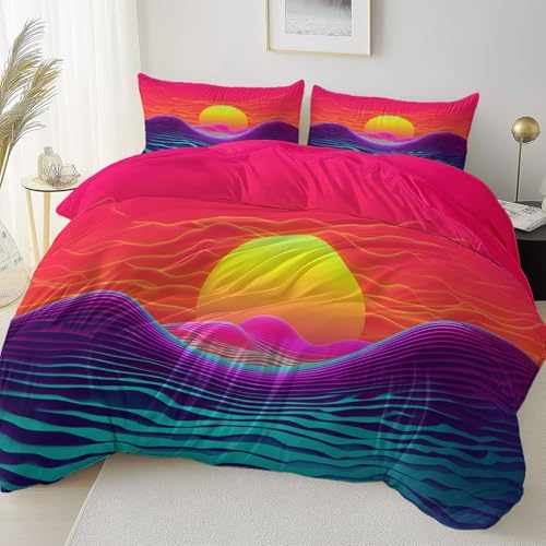 Knalliges Pink Doppelseitig Bettbezug Pflegeleicht Atmungsaktiv, Fantasie Wellen Sonne Thema Bettwäsche für Jugendliche Erwachsene, 155 x 220 cm Bettbezug Mit Reißverschluss Einfaches Be- und Entladen Knalliges Pink Doppelseitig Bettbezug Pflegeleicht Atmungsaktiv, Fantasie Wellen Sonne Thema Bettwäsche für Jugendliche Erwachsene, 155 x 220 cm Bettbezug Mit Reißverschluss Einfaches Be- und Entladen von Allgemein