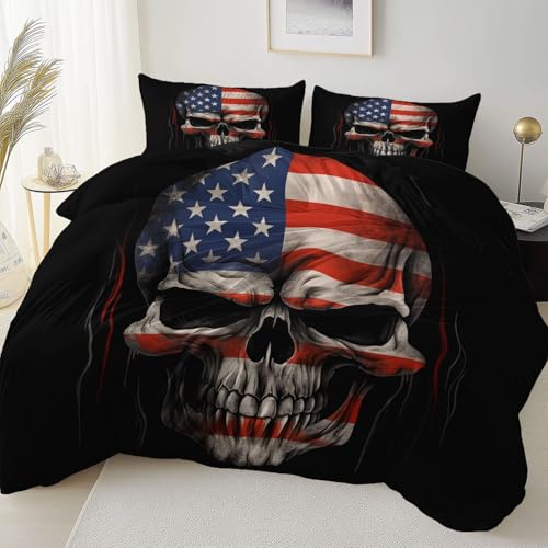 Schwarz Doppelseitig Bettbezug Pflegeleicht Atmungsaktiv, Abstrakt Totenkopf Flagge Thema Bettwäsche für Jugendliche Erwachsene, 155 x 220 cm Bettbezug Mit Reißverschluss Einfaches Be- und Entladen Schwarz Doppelseitig Bettbezug Pflegeleicht Atmungsaktiv, Abstrakt Totenkopf Flagge Thema Bettwäsche für Jugendliche Erwachsene, 155 x 220 cm Bettbezug Mit Reißverschluss Einfaches Be- und Entladen von Allgemein