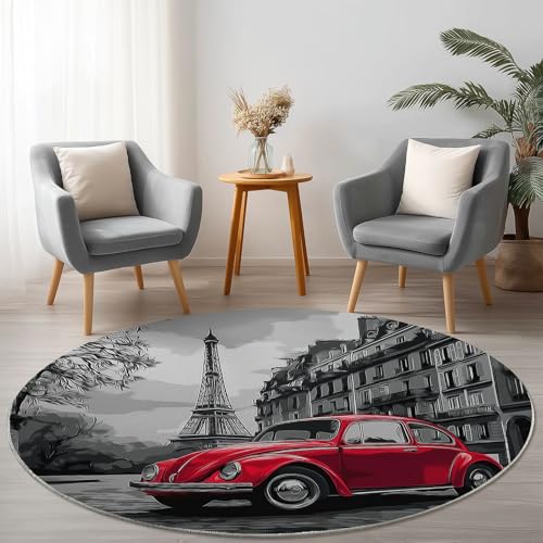 Weich Flanell Dunkelgrau Rot Runder Teppich Rutschfest Waschbar, Retro Auto Architektur Runder Teppich für Kinder Flur Wohnzimmer Büro Schlafzimmer, Ø 210 cm Rund Teppiche Einweihungsgeschenk Weich Flanell Dunkelgrau Rot Runder Teppich Rutschfest Waschbar, Retro Auto Architektur Runder Teppich für Kinder Flur Wohnzimmer Büro Schlafzimmer, Ø 210 cm Rund Teppiche Einweihungsgeschenk von Allgemein