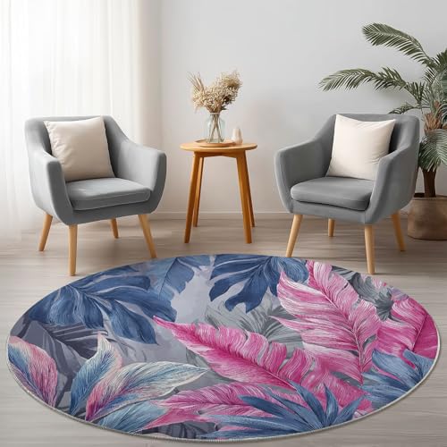 Weich Flanell Graublau Rosa Runder Teppich Rutschfest Waschbar, Pflanzen Aquarell Blätter Runder Teppich für Kinder Flur Wohnzimmer Büro Schlafzimmer, Ø 120 cm Rund Teppiche Einweihungsgeschenk Weich Flanell Graublau Rosa Runder Teppich Rutschfest Waschbar, Pflanzen Aquarell Blätter Runder Teppich für Kinder Flur Wohnzimmer Büro Schlafzimmer, Ø 120 cm Rund Teppiche Einweihungsgeschenk von Allgemein