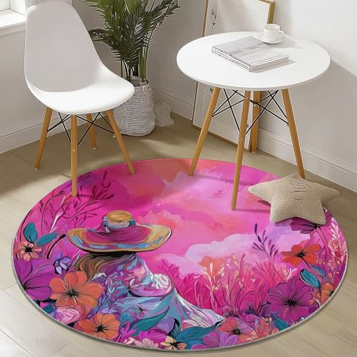 Weich Flanell Rosa Runder Teppich rutschfest Waschbar, Cartoon Ölgemälde Blumenmeer für Kinder Flur Wohnzimmer Büro Schlafzimmer, Ø 210 cm Rund Teppiche Einweihungsgeschenk Weich Flanell Rosa Runder Teppich rutschfest Waschbar, Cartoon Ölgemälde Blumenmeer für Kinder Flur Wohnzimmer Büro Schlafzimmer, Ø 210 cm Rund Teppiche Einweihungsgeschenk von Allgemein
