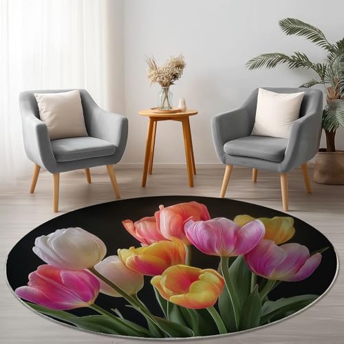 Weich Flanell Schwarz Grün Runder Teppich Rutschfest Waschbar, Fotografie Blumen Pfingstrose Runder Teppich für Kinder Flur Wohnzimmer Büro Schlafzimmer, Ø 245 cm Rund Teppiche Einweihungsgeschenk Weich Flanell Schwarz Grün Runder Teppich Rutschfest Waschbar, Fotografie Blumen Pfingstrose Runder Teppich für Kinder Flur Wohnzimmer Büro Schlafzimmer, Ø 245 cm Rund Teppiche Einweihungsgeschenk von Allgemein