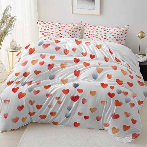Weiß Doppelseitig Bettbezug Pflegeleicht Atmungsaktiv, Einfach Süß Liebe Thema Bettwäsche für Jugendliche Erwachsene, 135 x 200 cm Bettbezug Mit Reißverschluss Einfaches Be- und Entladen Weiß Doppelseitig Bettbezug Pflegeleicht Atmungsaktiv, Einfach Süß Liebe Thema Bettwäsche für Jugendliche Erwachsene, 135 x 200 cm Bettbezug Mit Reißverschluss Einfaches Be- und Entladen von Allgemein