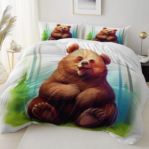 Weiß Doppelseitig Bettbezug Pflegeleicht Atmungsaktiv, Tier Cartoon Bär Thema Bettwäsche für Jugendliche Erwachsene, 180 x 200 cm Bettbezug Mit Reißverschluss Einfaches Be- und Entladen Weiß Doppelseitig Bettbezug Pflegeleicht Atmungsaktiv, Tier Cartoon Bär Thema Bettwäsche für Jugendliche Erwachsene, 180 x 200 cm Bettbezug Mit Reißverschluss Einfaches Be- und Entladen von Allgemein