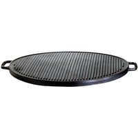 Gusseisen-Grillplatte, robust, beidseitig verwendbar, rund, schwarz Gusseisen-Grillplatte, robust, beidseitig verwendbar, rund, schwarz von Allgrill