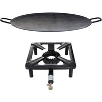 AllGrill Hockerkocher-Set (groß) mit Eisen-Wok/Grillschale Ø 50 cm - ohne Zündsicherung von Allgrill