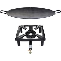 AllGrill Hockerkocher-Set (groß) mit Eisen-Wok/Grillschale Ø 70 cm - ohne Zündsicherung von Allgrill