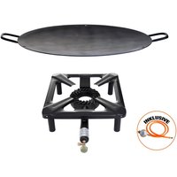 AllGrill Hockerkocher-Set (klein) - ohne Zündsicherung - mit Eisen-Wok von Allgrill