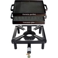 Hockerkocher mit quadratischer Gussgrillplatte 32x32 cm Hockerkocher mit quadratischer Gussgrillplatte 32x32 cm von Allgrill
