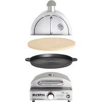Multi-Kulti Set 4: Pizzabackhaube, Pizzastein, Gussgrillplatte von Allgrill