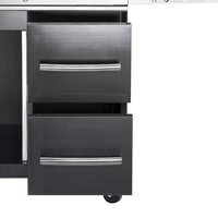 Schubladen-System XL -black- 2 Schubfächer 49,5 x 28,5 x 48 cm inkl. Griff von Allgrill