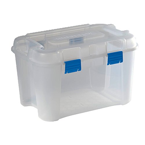 ALLIBERT Aufbewahrungsbox Totem 60l in transparent/blau, Polypropylen, durchsichtig von Keter