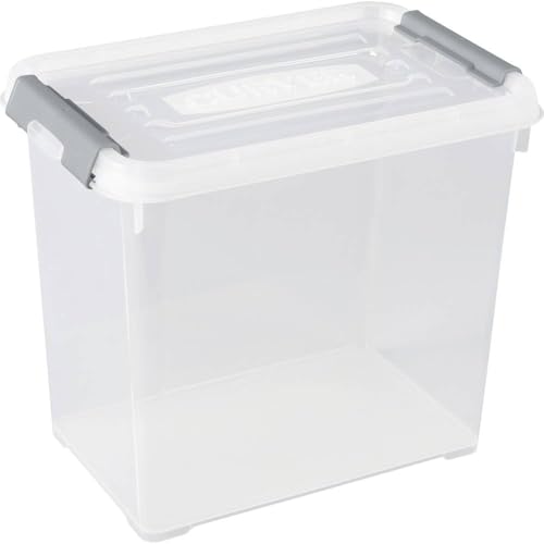 Allibert Aufbewahrungsbox Praktische, Plus mit Deckel 9l in transparent/Silber von Allibert