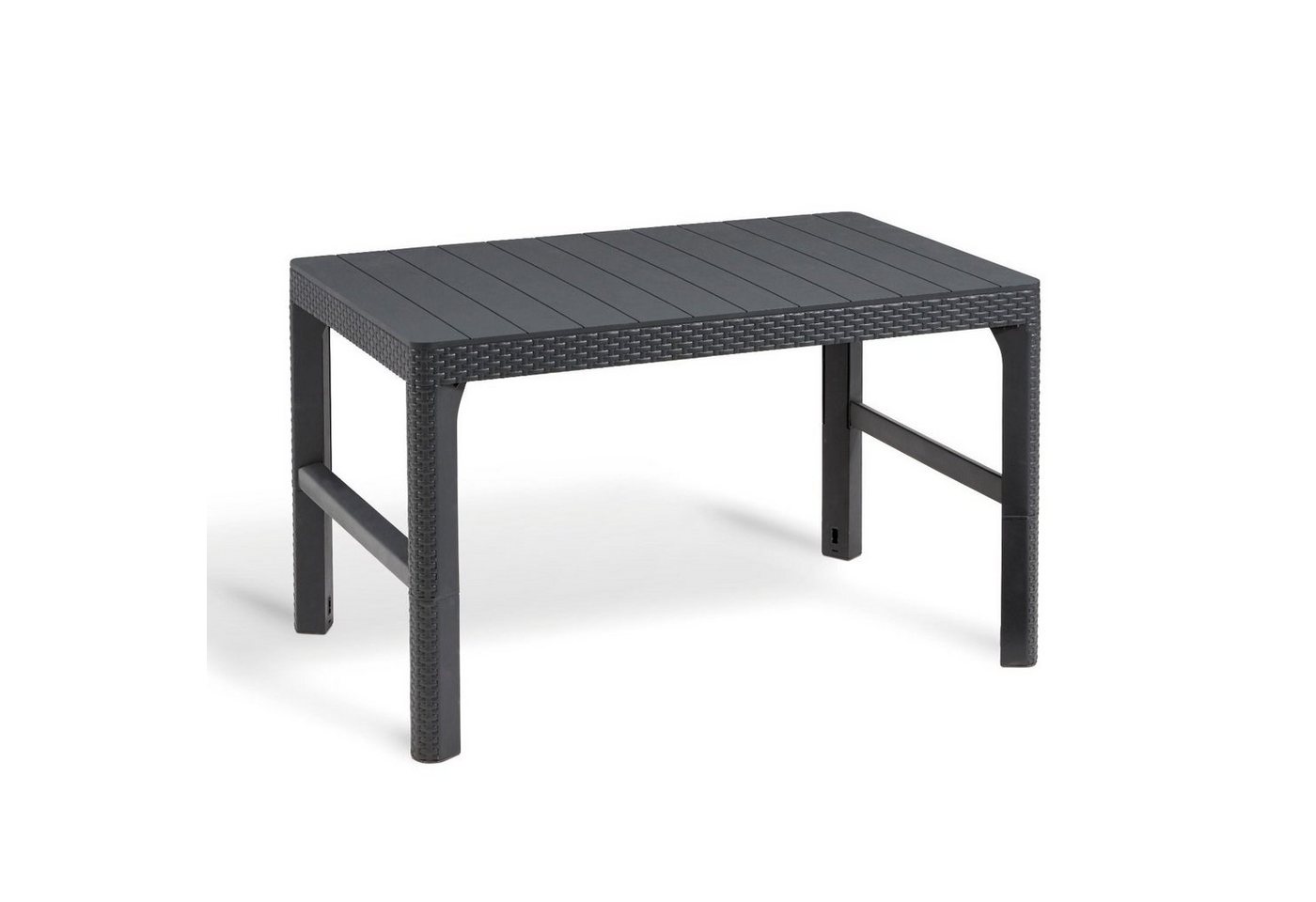 Allibert Gartentisch Lyon, höhenverstellbar [65 cm / 40 cm Tischhöhe], witterungsbeständig von Allibert