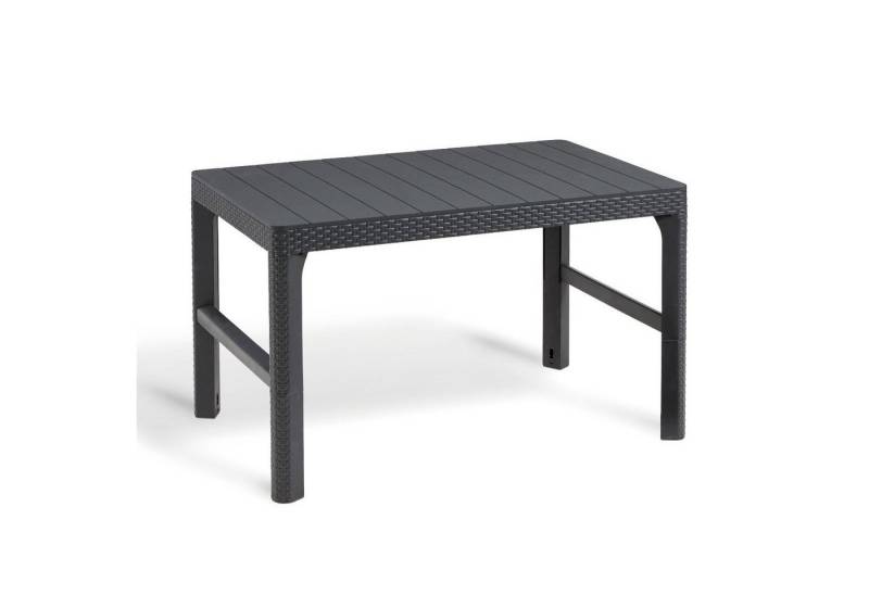 Allibert Gartentisch Lyon, höhenverstellbar [65 cm / 40 cm Tischhöhe], witterungsbeständig von Allibert