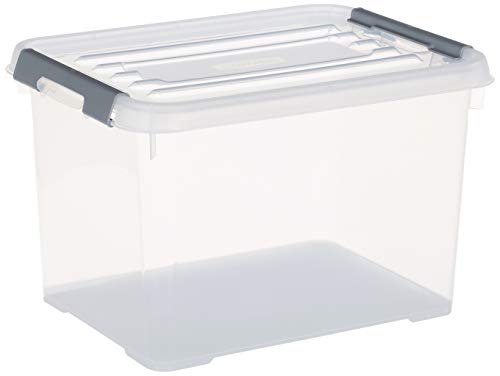 Allibert "praktischer Plus Aufbewahrungsbox mit Deckel, transparent/Silber, 20 Liter von Allibert