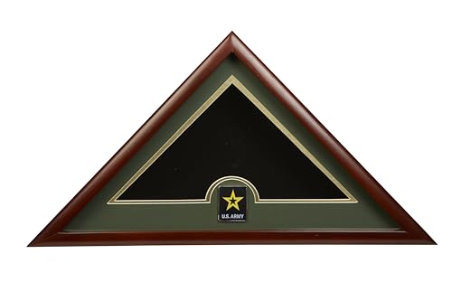 Allied Frame US Go Army Interment American Burial Flag Vitrine mit offizieller Go Army Medaillon von Allied Flag