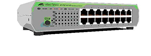 Allied Telesis AT-FS710/16E-60 Switch Layer 2 Fast Ethernet Unmanaged - 16 x 10/100TX - External PSU von Allied Telesis