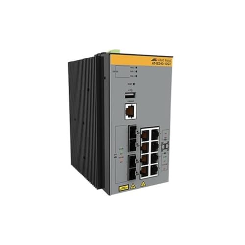 Allied Telesis AT-IE340-12GP-80 | 8 x 10/100/1000T PoE, 4X 100/1000X SFP, -40°C to 75°C, DIN Rail, DC External PSU Not Included Allied Telesis AT-IE340-12GP-80 | 8 x 10/100/1000T PoE, 4X 100/1000X SFP, -40°C to 75°C, DIN Rail, DC External PSU Not Included von Allied Telesis