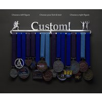 Personalisierter Medaillenhalter Mit Einer Textzeile - Allied Medal Hanger Holder Display Rack von AlliedMedalHangers