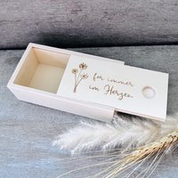 Erinnerungskiste - Für Immer Im Herzen Holzbox Anteilnahme Persönliche Box Trauer von AllieundNoah