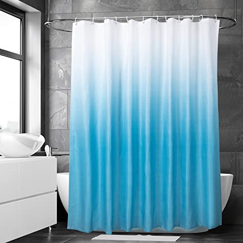 Allinside Duschvorhang, wasserabweisender, maschinenwaschbarer Polyester-Badezimmervorhang, mit 12 Plastikhaken, 180 x 180 cm, Blau Allinside Duschvorhang, wasserabweisender, maschinenwaschbarer Polyester-Badezimmervorhang, mit 12 Plastikhaken, 180 x 180 cm, Blau von Allinside