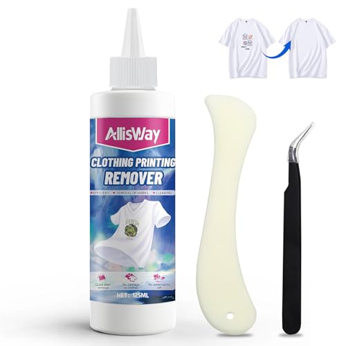 AllisWay Druckecke Flexentferner Flockentferner, Flockentferner Entferner Cleaner, Flock Entferner, Einfach, Schnell, Mild und Reizfrei, Geeignet zur Entfernung von Fehldrucken auf Textilien AllisWay Druckecke Flexentferner Flockentferner, Flockentferner Entferner Cleaner, Flock Entferner, Einfach, Schnell, Mild und Reizfrei, Geeignet zur Entfernung von Fehldrucken auf Textilien von AllisWay