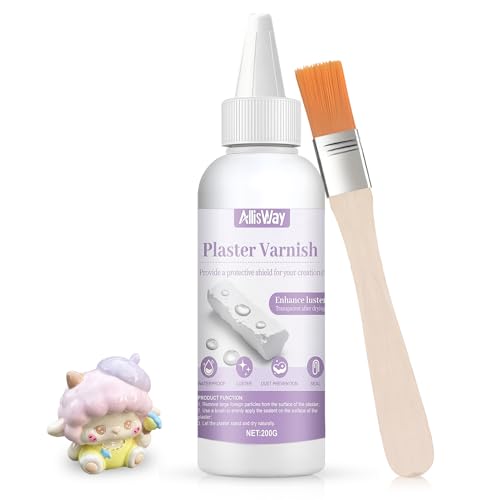 AllisWay Gips Versiegelung Wasserfest, Plaster Sealant, Gipsdicht, Trocknet Klar und Glänzend Auf und Eignet Sich Zum Imprägnieren Von Modellen Aus Gips oder Gipsmischungen, 200G von AllisWay