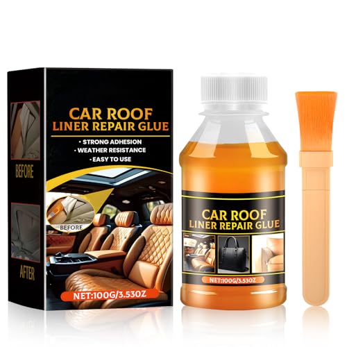 Dachhimmel Kleber Auto, Headliner Repair Glue mit Bürste, Dachhimmel Kleber für Autos, Auto dachhimmel Reparatur Set, Geeignet zur Reparatur von Autodächern, Leder, Sofas usw, 100g Dachhimmel Kleber Auto, Headliner Repair Glue mit Bürste, Dachhimmel Kleber für Autos, Auto dachhimmel Reparatur Set, Geeignet zur Reparatur von Autodächern, Leder, Sofas usw, 100g von AllisWay
