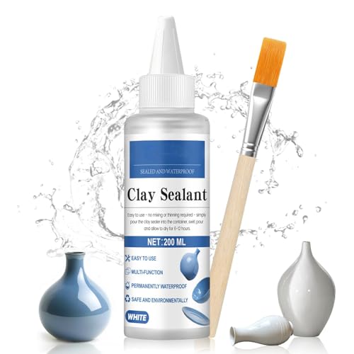 Tondicht Versiegelung 200ml, Versiegelung für Gießpulver, Keramik Versiegelung für Ton, Gips, Keramik und Beton, Wasserfest und Einfach Anzuwenden, Transparent, Rissfest Tondicht Versiegelung 200ml, Versiegelung für Gießpulver, Keramik Versiegelung für Ton, Gips, Keramik und Beton, Wasserfest und Einfach Anzuwenden, Transparent, Rissfest von AllisWay