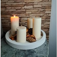 Kerzen-Set/ Sojawachskerze/Sojawachs /Adventskranz /Adventskranzkerze/Deko-Teller/Wiederverwendbar von AllisbrightAnne