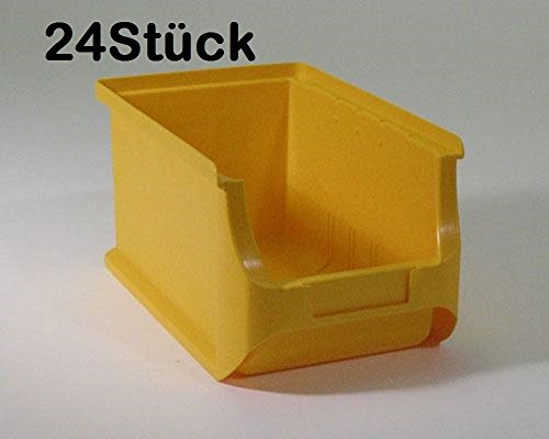 24Stück Allit ProfiPlus Box Stapelbox Sichtbox Gr.3 (gelb) von Allit