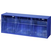 464410 Klappkasten-Magazin VarioPlus ProFlip 3 (b x h x t) 600 x 240 x 200 mm Blau, Transpar - Allit von Allit