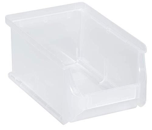 Allit 456261 ProfiPlus Box 2, transparent Stapelsichtbox, PP TÜV/GS, V: 0,8 L,Lagersichtbox, Sichtbox, Lagerbox, stapelbar von Allit