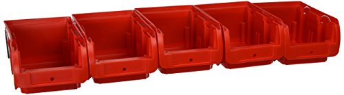 Allit 457046 "ProfiPlus Set C 5.1 cm Aufbewahrungsbehälter-Set (6 Stück), Rot von Allit