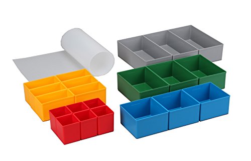 Allit 457370 Schubladen rot/gelb/blau/grün/grau EuroPlus Set 63/22, 450 x 500 x 63mm von Allit