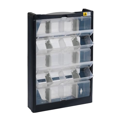 Allit 466260 Kleinteilebox VarioPlus DrawBox C 40 (BxHxT) 300 x 465 x 155 mm, schwarz, grau von Allit
