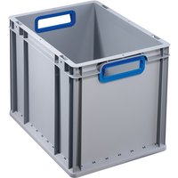 Allit Eurobox, mit blauen Grifföffnungen, HxBxT 320 x 400 x 300 mm, 30 Liter von Allit