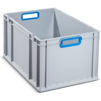 Allit Eurobox, mit blauen Grifföffnungen, HxBxT 320 x 600 x 400 mm, 65 Liter von Allit