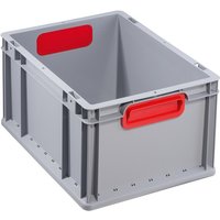Allit Eurobox, mit roten Griffmulden, HxBxT 220 x 400 x 300 mm, 20 Liter von Allit