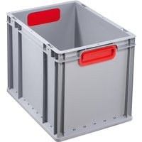Allit Eurobox, mit roten Griffmulden, HxBxT 320 x 400 x 300 mm, 30 Liter von Allit