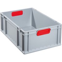 Allit Eurobox, mit roten Griffmulden, HxBxT 220 x 600 x 400 mm, 44 Liter von Allit