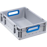 Allit Transportstapelbehälter L400xB300xH120mm grau PP offener Griff blau Allit Transportstapelbehälter L400xB300xH120mm grau PP offener Griff blau von Allit
