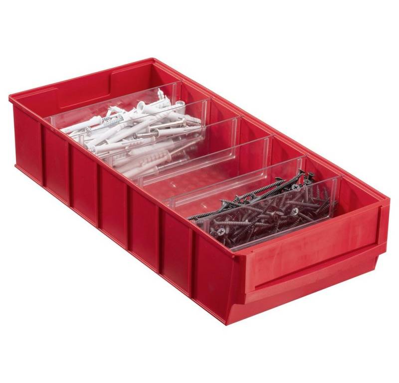 Allit Aufbewahrungsbox Allit 456551 Sichtlagerkasten (L x B x H) 400 x 185 x 81 mm Rot 1 S von Allit