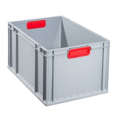 EuroBox 632, 600 x 400 x 320mm Griffe geschlossen, grau/rot von Allit